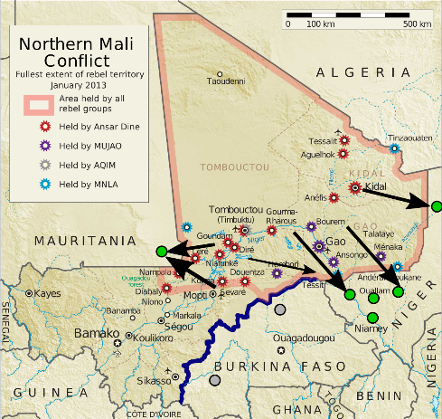 Migration example: Northern Mali conflict with a border closure.