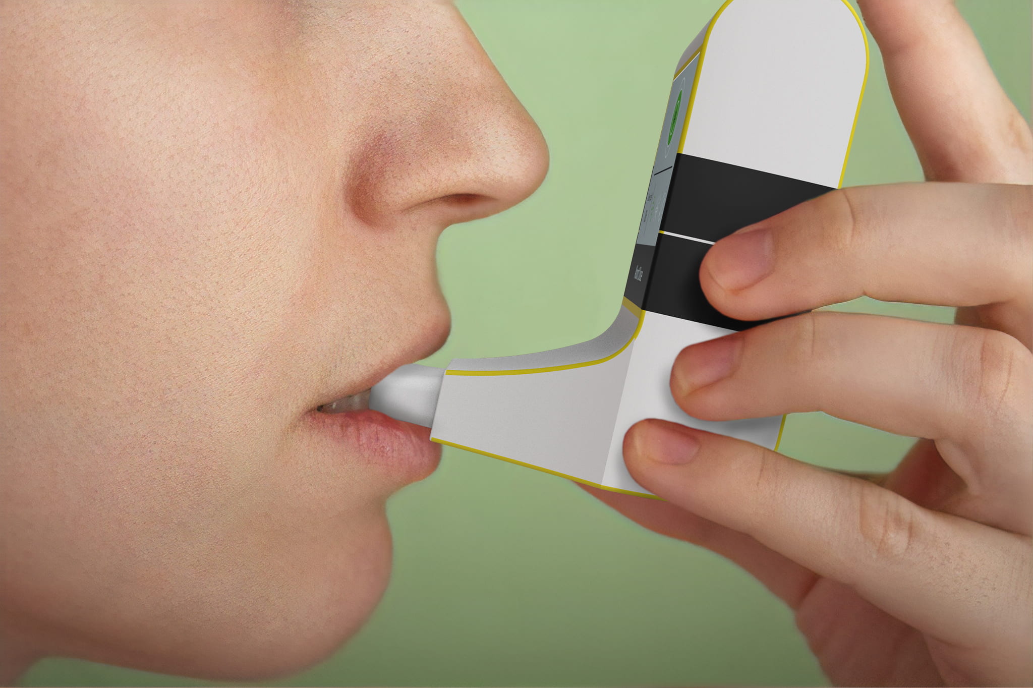 Hero Image: User holding insuhale treatment